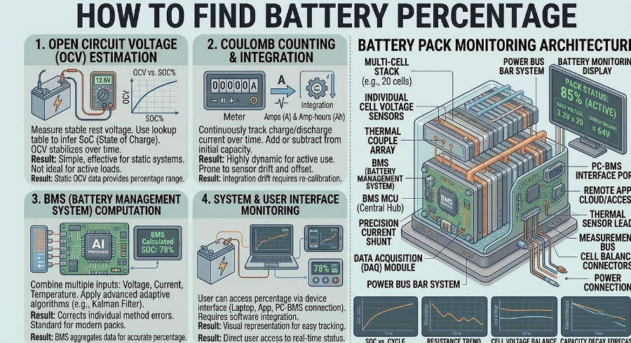 how to find battery percentage